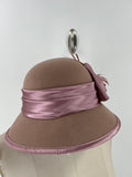 Fine Millinery Pink Wool Hat, One Size