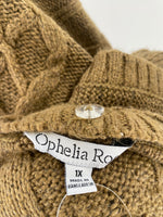 Ophelia Roe Brown (removable collar) Sweater, 1X