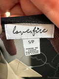 Love Fire 2pc Black Skirt + Top, S