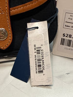 New Dooney & Bourke Black Leather Trimmed Canvas Wristlet, 6"x4.25"