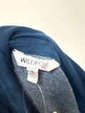 Wild Fox Blue Hoodie Sweatshirt, S