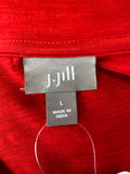 J.Jill Red Button Front Top, L