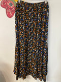 Olivia Grey Black Floral Skirt, M
