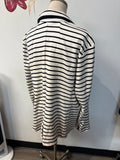 Old Navy White/Black Stripe Jacket, XXL