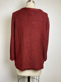 Ruby Rd Metallic Red Sweater, XL