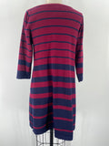 Alyx Burgundy Stripe Dress, L Petite