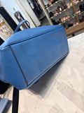 Coach Blue Leather Shoulder Bag, 17"x12"