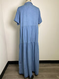 New Chambray Dress Blue, XXL
