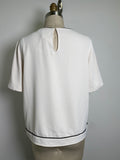 Melloday Cream with Black Trim Top, M