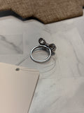Sterling Silver CZ Bow Ring, 11