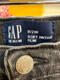 Gap Black Soft Vintage Slim 27" Inseam Jeans, 8