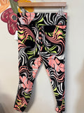 DKNY Black Print Leggings, XL