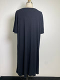 Dip Black Rib Knit Dress, XL