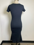 Good American Black Rib Knit Dress, 1 (small)