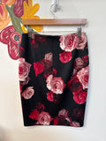 White House Black Market Black Floral Skirt, 6