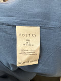 Poetry 2pc Blue 100% Linen Dress + Jacket, 12