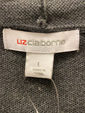 Liz Claiborne Black/Gray Sweater, L