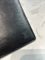 Louis Vuitton Black Epi Wallet, 7.25"x4"