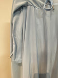 Halara Blue High Waisted Drawstring Contrast Mesh 2-in-1 Pocket Flowy Midi Flare Casual Skirt, S
