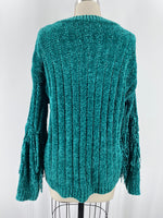 Sugar Lips Green Chenille Sweater, S