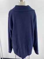 Karen Scott Blue Cardigan, XL