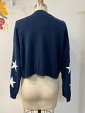 Moon & Madison Blue Star Sweater, S