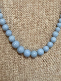 Angelite Blue Magnetic Clasp Necklace, 20"