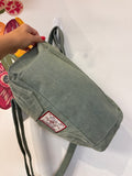 True Religion Green Horseshoe Stitch Satchel Bag, 13"x15"