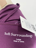 Soft Surroundings Purple Silk Blend Top, L