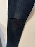 New 7 for All Mankind Black 31" Inseam Easy Slim in Sunbeam Ripped Jeans, 29 (8)