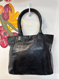 Tory Burch Black Leather Shoulder Bag, 12"x15"