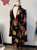 MTS Black Floral Dress, M