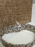 Sterling Silver Italian See You CZ Bracelet, 7.5"