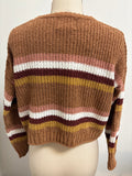Pink Rose Brown Sweater, S