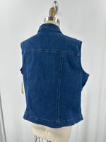 New Allison Daley Denim Vest, 14 Petite