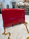 Louis Vuitton Red Pomme DAmour Monogram Vernis Bel Air Pochette, 7.5 x 5.5 x 1.4