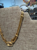 Celine Brass Choker Necklace, 13"