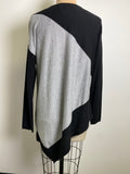 Joan Vass Black Asymmetrical Sweater, L