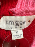 Umgee Red/Pink Sweater, XL