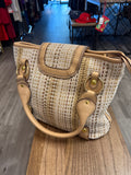 Maxx New York Tan Handbag, 10.5"x13"