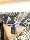 Vylette Snake Print Skirt, XL