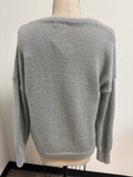 B My Story Metallic Sweater, M