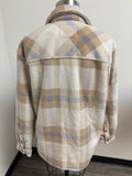 Sage Plaid Jacket, M