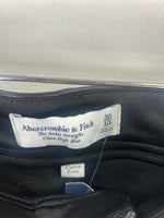 Abercrombie & Fitch High Rise Ankle Straight Faux Leather Jeans, 10