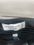 Abercrombie & Fitch High Rise Ankle Straight Faux Leather Jeans, 10