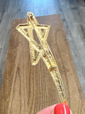 Star Gold Brooch, 3.75"