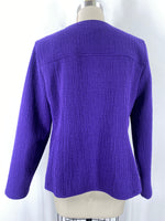 Chico's Purple Snap Front Jacket, L