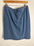 New Talbots Blue Stripe Skirt, L Petite