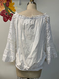 Tyler Boe White Eyelet Top, XL