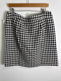 New Retail $119 Talbots Black Houndstooth Skirt, 14
